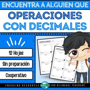 Encuentra a alguien que OPERACIONES CON DECIMALES
